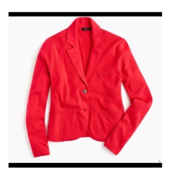 J CREW - Wool red knitted jacket - Picture 1 of 10